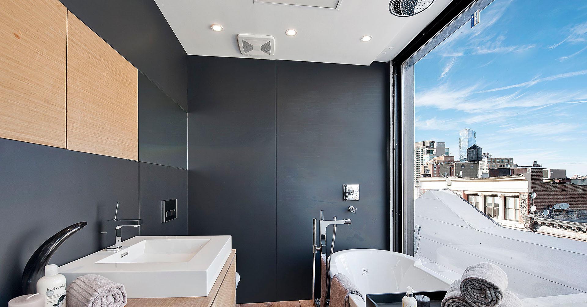 Tribeca bathroom renovation by Sguera Architecture PLLC, Leo Sguera architect Manhattan.